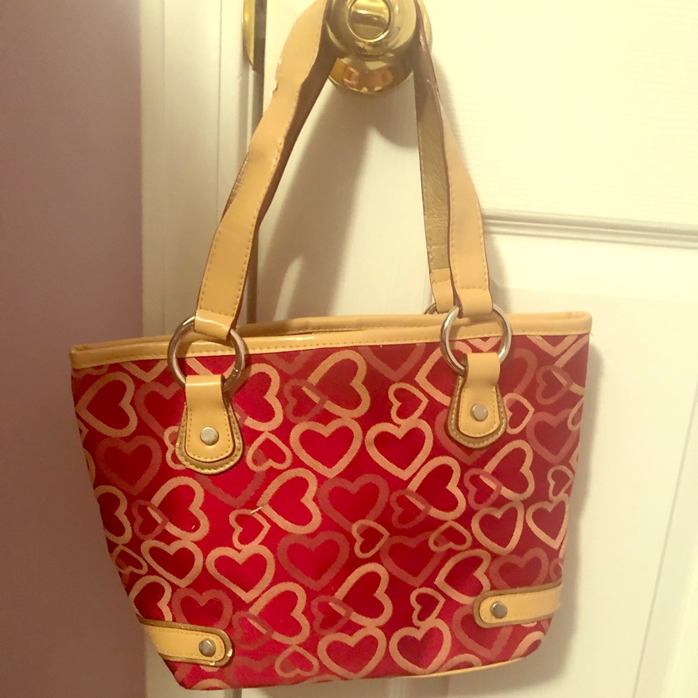 Heart print purse